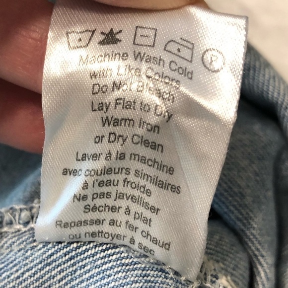 HEARTLOOM Distressed Fringe Denim Jacket Womens Size XS - Picture 13 of 14